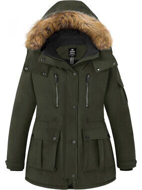 Plus Size Warm Winter Parka Jacket for Women with Hood - Cozy & Stylish